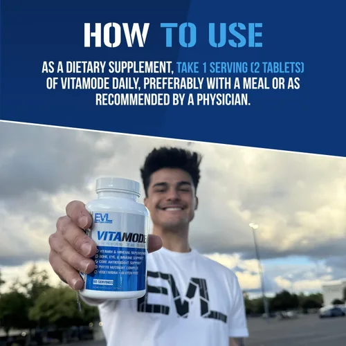 Vista 6 de EVL Advanced Daily Multivitamin - Multivitamínico para hombre con minerales esenciales, complejo de fitonutrientes y VitaMode Active Vitaminas