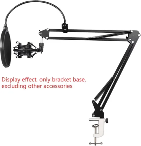 Vista 7 de Soporte de lámpara universal con abrazadera en C Base de abrazadera de montaje de escritorio para luces de brazo oscilante, iluminación de Blanco