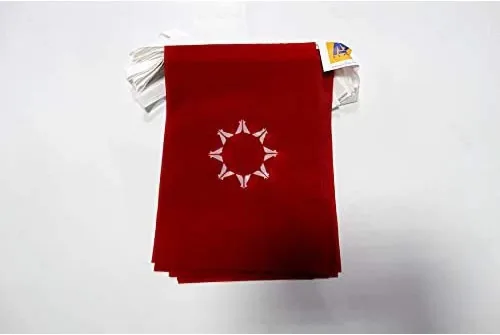 Vista 296 de Guatemala 19.7 ft BUNTING Flag 20 banderas 9'' x 6'' - Banderas de cuerda guatemalteca 5.9 x 8.3 in - AZ FLAG