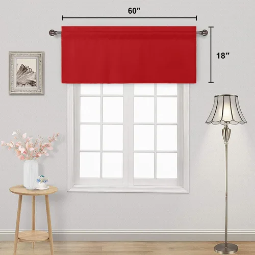 Vista 91 de DWCN Cenefa para ventana de cocina, con bolsillo para barra, para ventana, sala de estar/sótano, 36 x 16 pulgadas de largo, 1 panel, beige