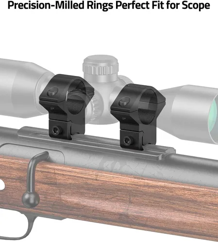 Vista 8 de CVLIFE Anillos de alcance de 1 pulgada - Montaje de alcance para rieles de cola de milano y Picatinny - 2 piezas