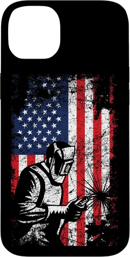Vista 15 de Welder Gifts - Funda de soldadura patriótica con bandera estadounidense para iPhone 17