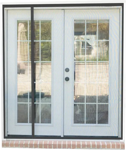 Vista 12 de Puerta magnética de malla de fibra de vidrio resistente de Fenestrelle, con cierre magnético autoajustable, manos libres, con moldura negra – Se