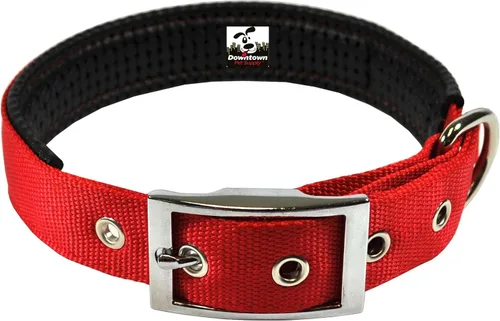 Vista 9 de Collar para perros deluxe ajustable, grueso, (azul, rojo, negro, morado, rosa, pequeño, mediano, grande o extragrande) de Downtown Pet Supply