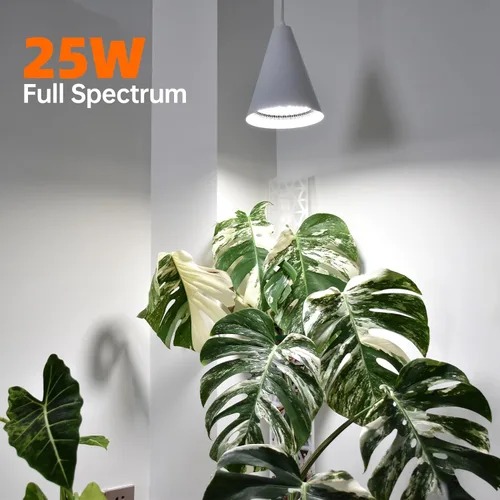 Vista 3 de Bstrip Luz colgante de crecimiento, luces de plantas de espectro completo de 25 W para plantas de interior, cable de alimentación de 16.4 pies, 5000