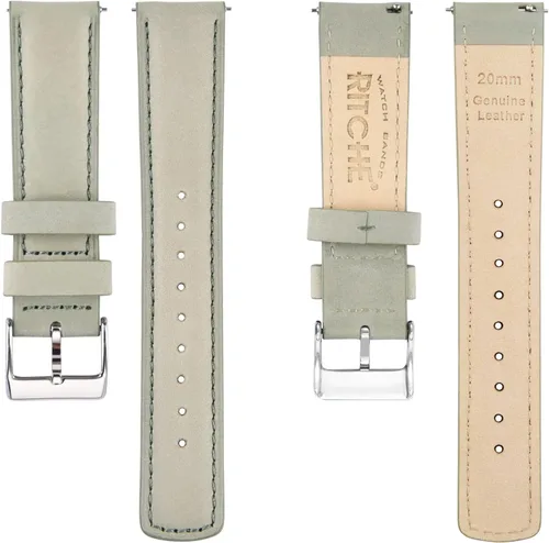Vista 5 de Ritche - Correa de reloj de cuero de liberación rápida, 18, 19, 20, 21, 22, 23 y 24mm