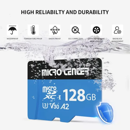 Vista 8 de INLAND Micro Center Performance Tarjeta microSDXC de 128 GB, tarjeta micro SD A2, UHS-I C10 U3 V30 A2 4K UHD tarjeta de memoria flash de video