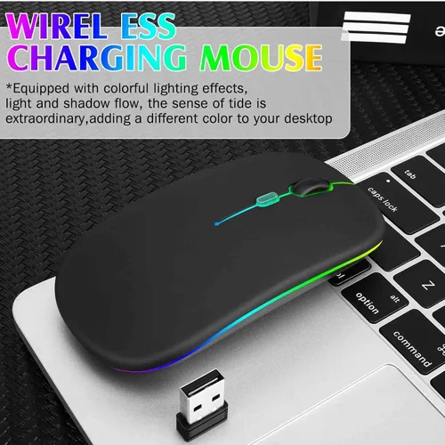 Vista 4 de UrbanX Ratón recargable Bluetooth para portátil Envy x360, ratón inalámbrico Bluetooth diseñado para portátilPCMaciPad procomputadoratabletaAndroid