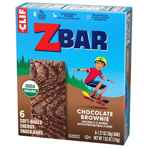 Vista 13 de Zbar - Chocolate Brownie - Soft-Baked Energy Snack Bars - Non-GMO - 11g Whole Grains - USDA Organic Granola Bars (6 Pack)