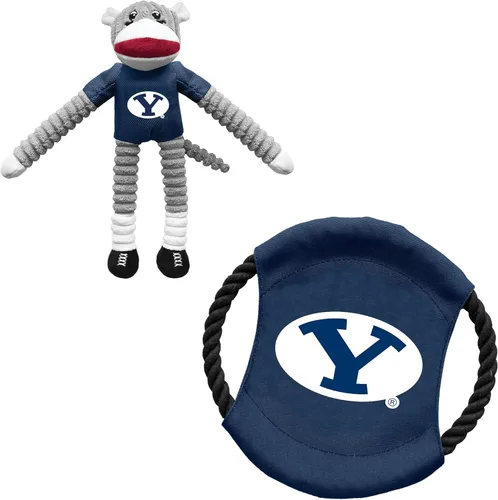 Vista 28 de Littlearth NCAA Unisex NCAA Sock Monkey and Flying Disc Pet Toy Combo Set