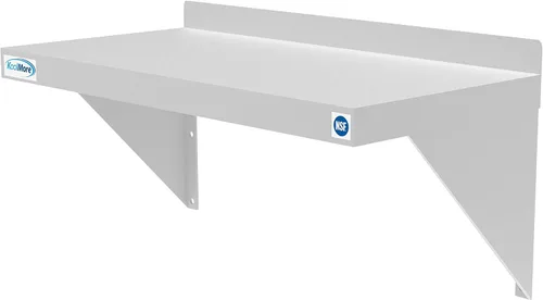 Vista 6 de KoolMore NSF - Estante de montaje en pared de acero inoxidable, estantería de metal de grado industrial para cocinas de restaurantes comerciales