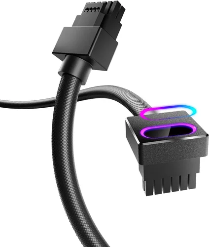 Vista 18 de AsiaHorse Hydrus-24PIN - Extensión de fuente de alimentación de placa base ATX de 24 pines, diseño de ángulo recto de 90°, fuente de alimentación