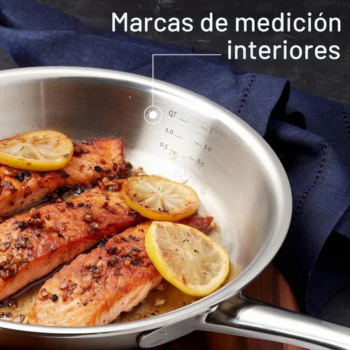 Vista 5 de Fissler M5 Pro-Ply - Sartén de acero inoxidable de 5 capas, 10.2 pulgadas