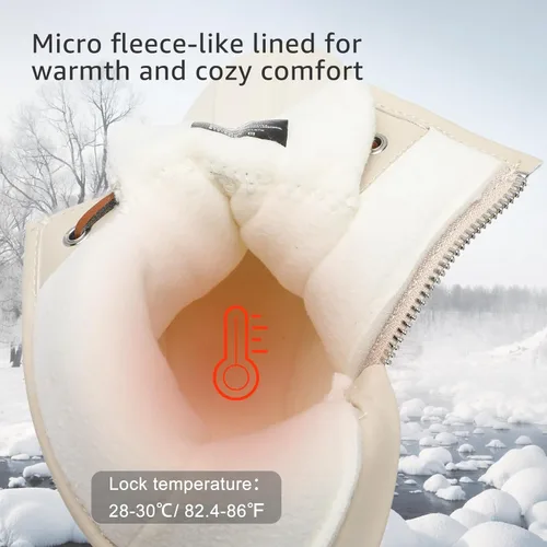 Vista 4 de STQ - Botas de pato para mujer, Botas de invierno acolchadas para la nieve