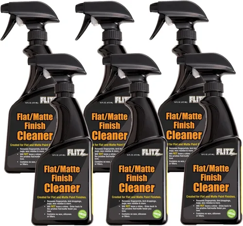 Vista 9 de Flitz Limpiador de acabado mate plano, botella de 8 onzas de aerosol de vinilo hecho en Estados Unidos para eliminar fácilmente la grasa, cera
