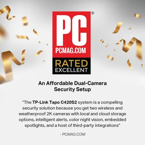 Vista 2 de Tapo TP-Link - Cámara de seguridad inalámbrica para exteriores, 2K QHD, visión nocturna a color, sensor starlight, detección