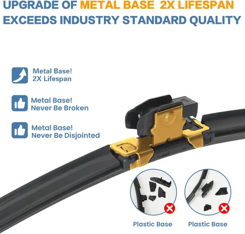 Vista 3 de GSPSCN 2 limpiaparabrisas de repuesto para Cooper R55, R56, R57, 2013, 2014, 2015, 19 + 18 pulgadas (juego de 2)