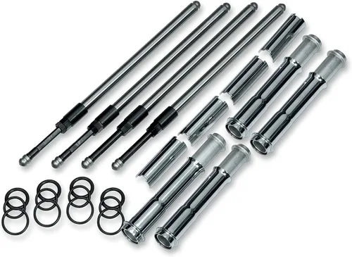 S&S Cycle 930-0123 Quickee - Varillas de empuje ajustables con protectores de cubierta