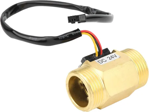 Vista 9 de Eujgoov Sensor de agua YF?B10 G1in rosca macho latón efecto Hall contador de flujo líquido para calentadores de agua, DC24V 2 ~ 50L/MIN