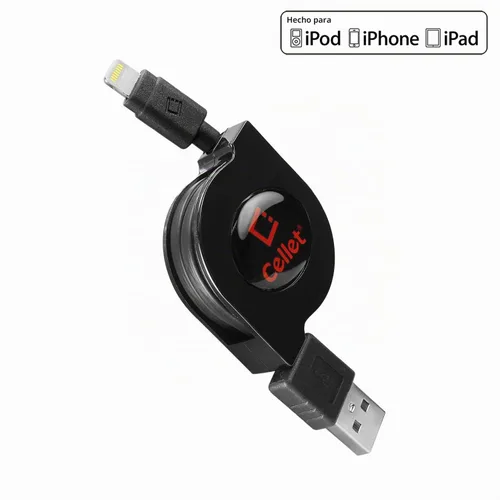 Vista 8 de Cable Lightning retráctil para iPhone, cable de carga compatible con Apple iPhone 14 Pro Max Plus mini 13 12 11 Xs Xr X SE 8 7 6 5 iPad Pro Air Mini
