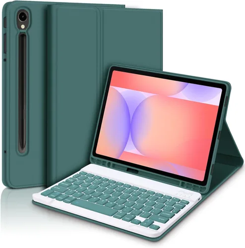 Vista 12 de GOKOCO para Samsung Galaxy Tab S10 Lite/S10 FE/S9 FE 10.9"/Tab S9 11" Funda para Teclado, Funda Magnética Desmontable Inalámbrica Bluetooth con Negro