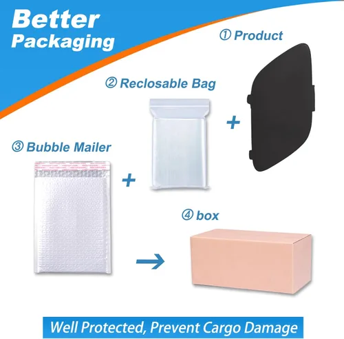 Vista 4 de Cubierta de gancho de remolque para parachoques delantero, tapa de ojo de remolque para BMW E92 Coupé E93 Convertible 3-Series 328i 335i 2007 2008