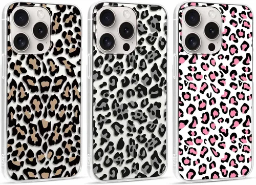 Vista 43 de Paquete de 3 Lindas Fundas con Estampado de Guepardo para iPhone 7/8/SE 2020/SE 2022 de 4.7", Fundas de Diseño Estético de Leopardo de Silicona