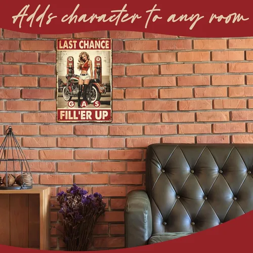 Vista 29 de Letrero de metal con texto en inglés "I Do What I Want Cat Riding Motorcycle Retro Wall Art Decor for Home Office Bar Wall Decor 8x12