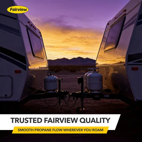 Vista 9 de Fairview GR-9984 RV Camper LP - Regulador de cambio automático de propano de 2 etapas - Cambio automático de tanque doble, 345,000 BTU, 11" WC