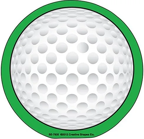 SHAPES ETC. Mini bloc de notas de pelota de golf, 35 hojas para notas y mensajes, tablones de anuncios deportivos, aula, educación infantil y