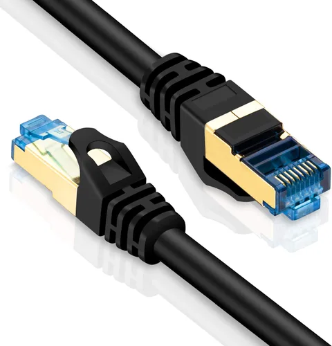 Vista 3 de Cable Ethernet Cat 7 de 10 pies, 26 AWG, cable de conexión de red de Internet Cat 7, cable de red RJ45, cable LAN Cat7 para PC, laptop, módem