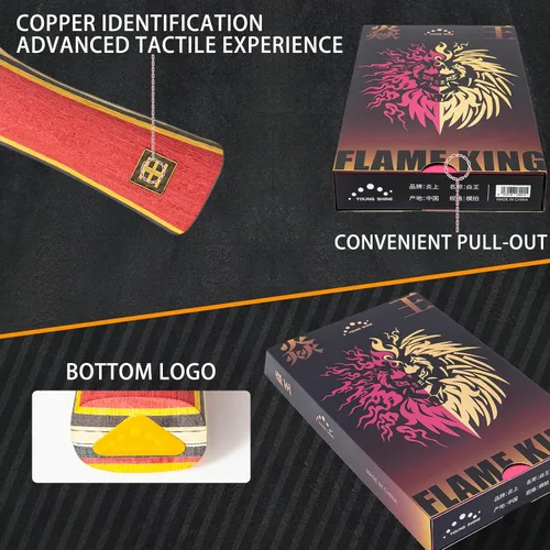 Vista 5 de YAN-Wang - Pala de ping pong profesional, Oneside es externa y otra cara está integrada en la raqueta de tenis de mesa de carbono de arilato