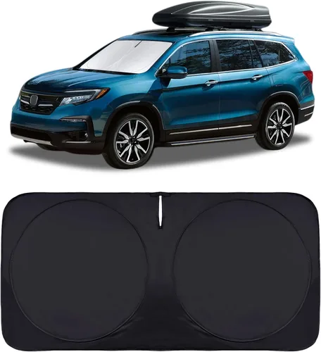 Vista 37 de Parasol plegable para parabrisas, protector reflectante para ventana frontal 210T, bloquea los rayos ultravioleta, accesorios para automóvil, XXL