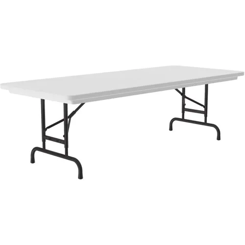 Vista 18 de Correll RA2448 24 serie R mesa plegable de acero inoxidable, altura ajustable para tareas comerciales, rectangular con 24 pulgadas de ancho y 48