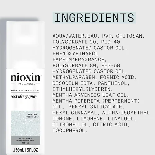 Vista 6 de Nioxin Espray espesante, volumen y textura para cabello fino, aceite de menta, 5.1 onzas (el embalaje puede variar)