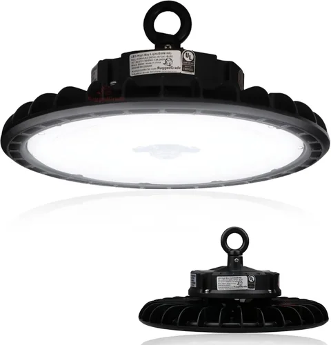 Vista 23 de RuggedGrade 100W Corvus II serie LED alta bahía UFO Warehouse Iluminación