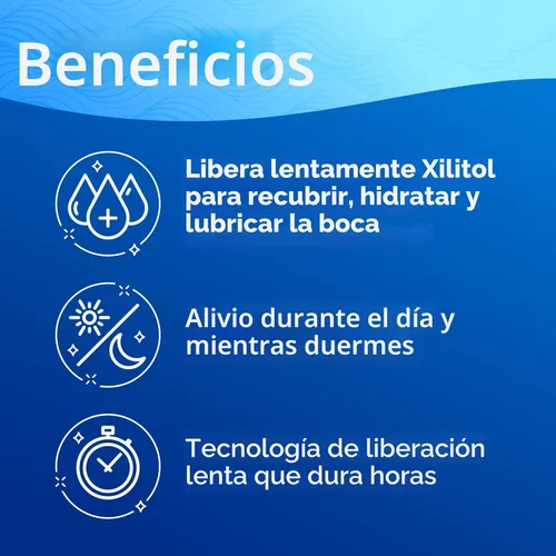 Vista 5 de Oracoat XyliMelts - Discos hidratantes para la boca seca, sin azúcar con xilitol, 40 unidades, sabor ligeramente dulce, alivio de 8 horas