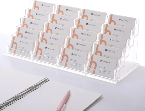 Tarjetero de visita para escritorio, soporte de exhibición de múltiples tarjetas para mujeres y hombres, organizador de tarjetas acrílico