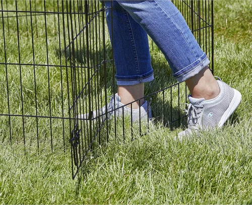 Vista 6 de Hogares para mascotas de Midwest, corral de ejercicio de metal plegable / corral para mascotas, 8 paneles cada uno