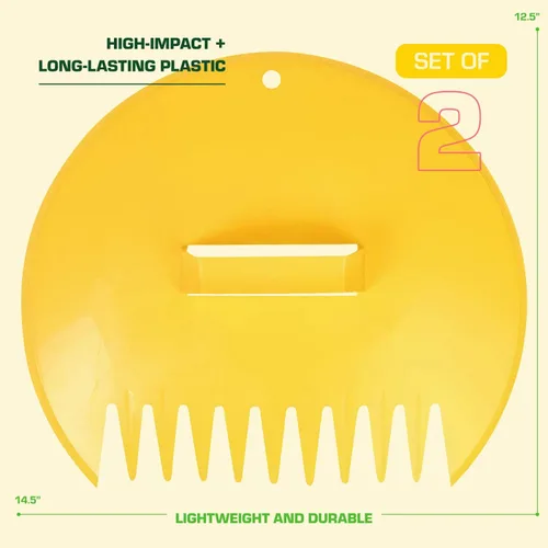 Vista 3 de Rugg PPLS1012 Par de recogedores de hojas, original, amarillo