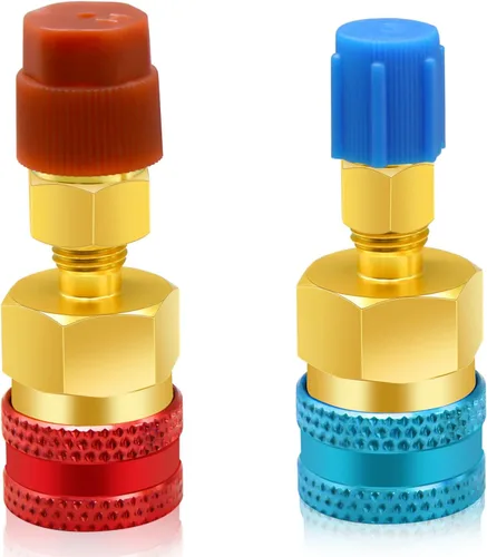 2 adaptadores R1234yf a R134a, kit de acopladores rápidos, kit de recarga de refrigerante R1234yf, adaptadores de lado alto/bajo R134a a R1234yf