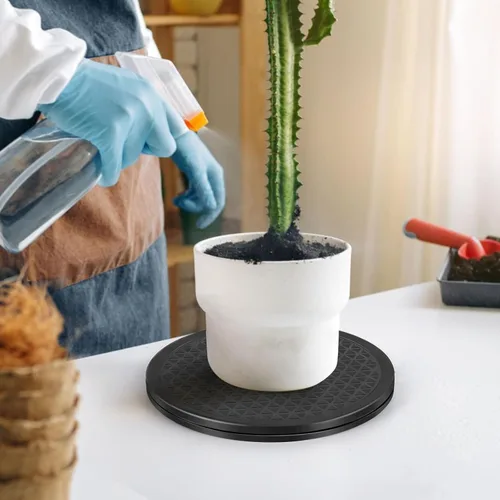 Vista 8 de Lazy Susan - Juego de 2 soportes giratorios giratorios de 10 pulgadas con rodamientos de bolas de acero para monitores de pantalla plana