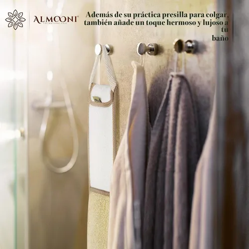 Vista 7 de ALMOONI Depurador de espalda para hombre para ducha, esponja de lufa, negro
