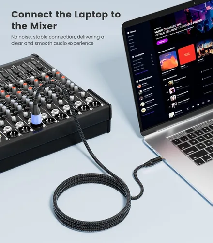 Vista 5 de Cable XLR a 0.138 in de 3.3 pies, desequilibrado, regular, hembra, XLR a conector estéreo de 1/8 pulgadas, cable de micrófono auxiliar para teléfono