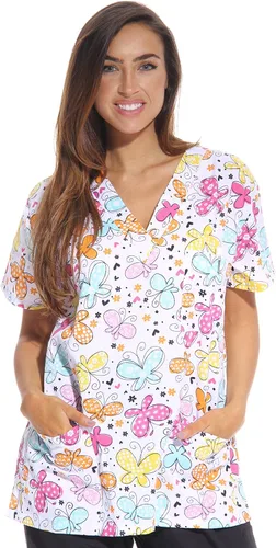 Just Love Womens Holiday Scrub Tops