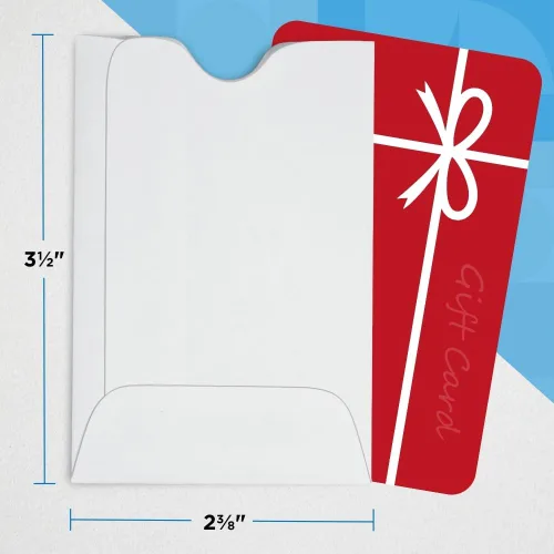 Vista 3 de Guardian Fundas para tarjetas de regalo, paquete de 500 fundas para tarjetas de llaves en blanco, para usar como tarjetero de crédito o sobres