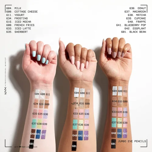 Vista 6 de NYX PROFESSIONAL MAKEUP Lápiz de ojos jumbo, barra de sombra de ojos mezclable y lápiz delineador de ojos - Macaroon (Menta)