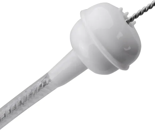 Vista 6 de Fdit 20 cepillos de acero inoxidable para biberones de leche para bebés, mango largo, firme, vaso de agua, popotes, limpiador de botellas, rotación