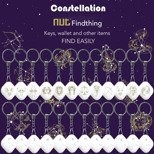 Vista 7 de Localizador de llaves, 1 paquete de rastreador Bluetooth con llavero para regalos, llaves, billeteras de mascotas, mochilas y tabletas, constelación