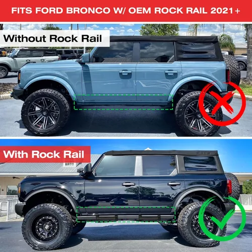 Vista 5 de Estribos laterales compatibles con Ford Bronco 2021-2024